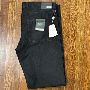 ARMANI COLLEZIONI Straight Leg- Black Wash Jeans-Size 40,NEW!